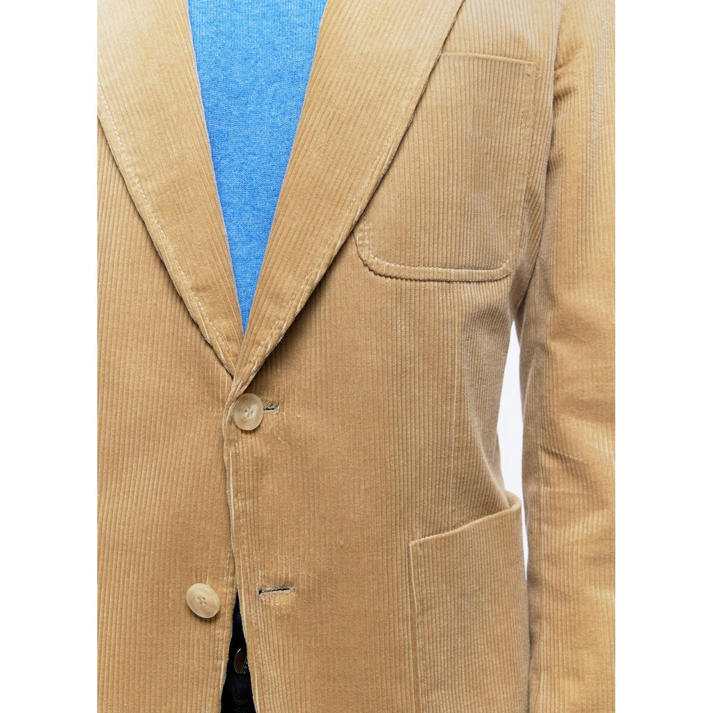 Fursac - Veste Droite En Velours Côtelé - Beige