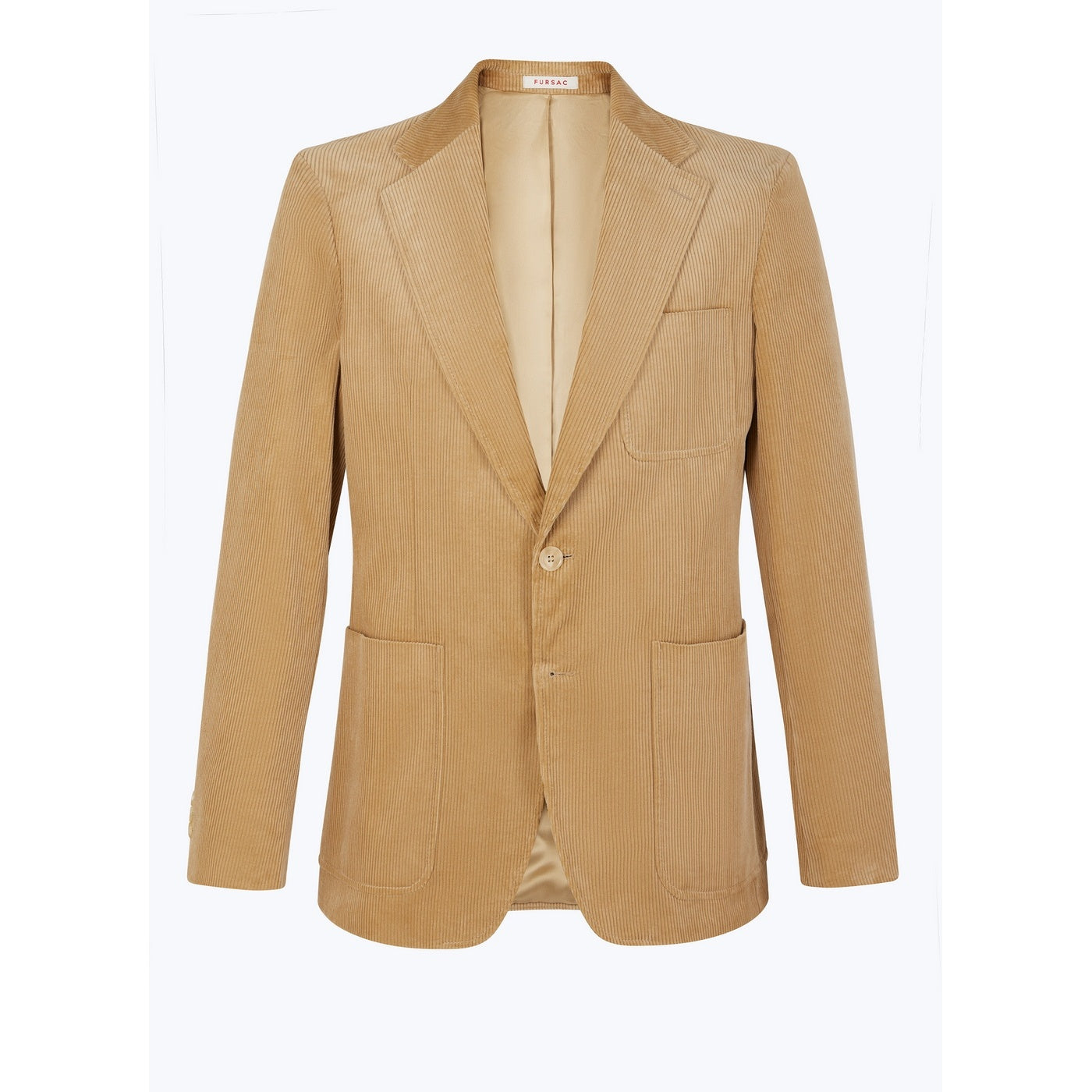 Fursac - Veste Droite En Velours Côtelé - Beige