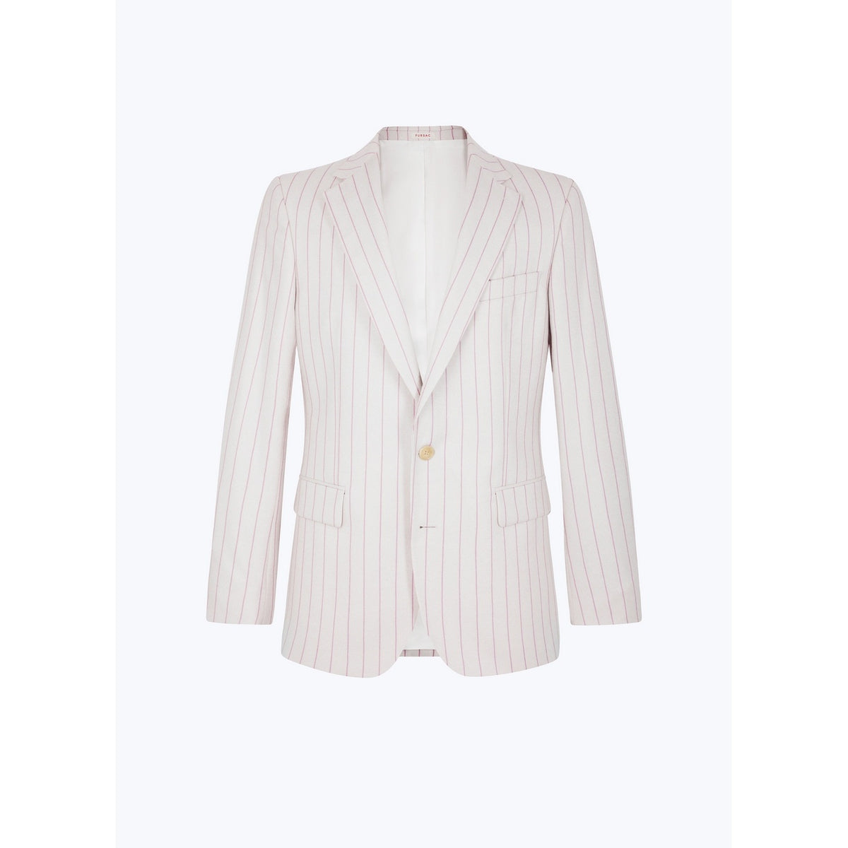 Giacca Da Abito In Lana A Righe - Ecrù - Righe Rosa