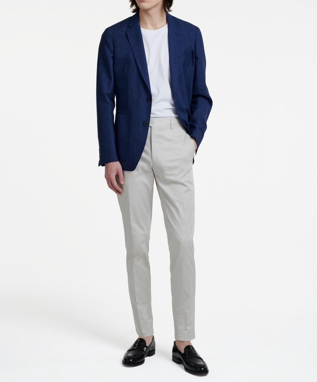 Fursac - Veste En Natté De Laine Et Lin Chiné - Indigo - Homme