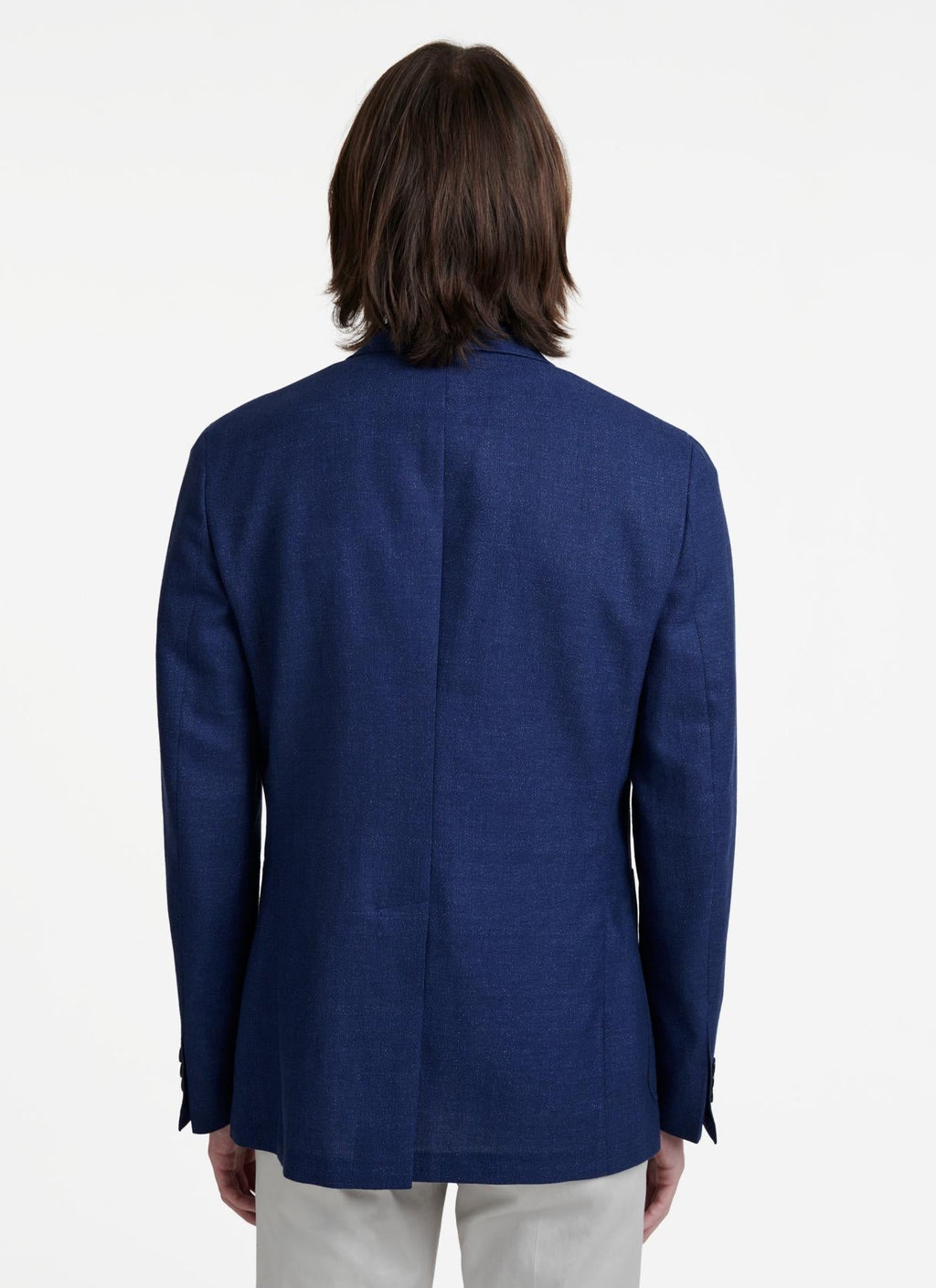 Fursac - Veste En Natté De Laine Et Lin Chiné - Indigo - Homme