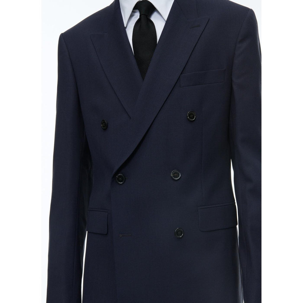 Chaqueta Cruzada de Lana Certificada - Azul