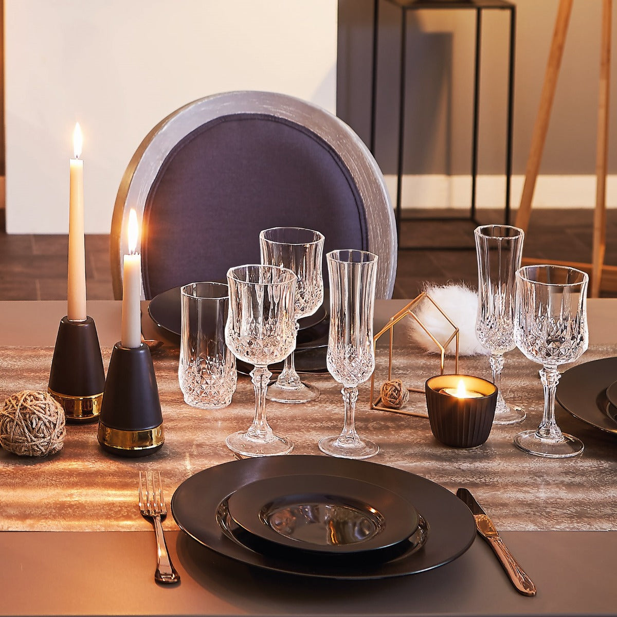 Longchamp - 4 Tall Glasses - 36Cl - Cristal D'Arques