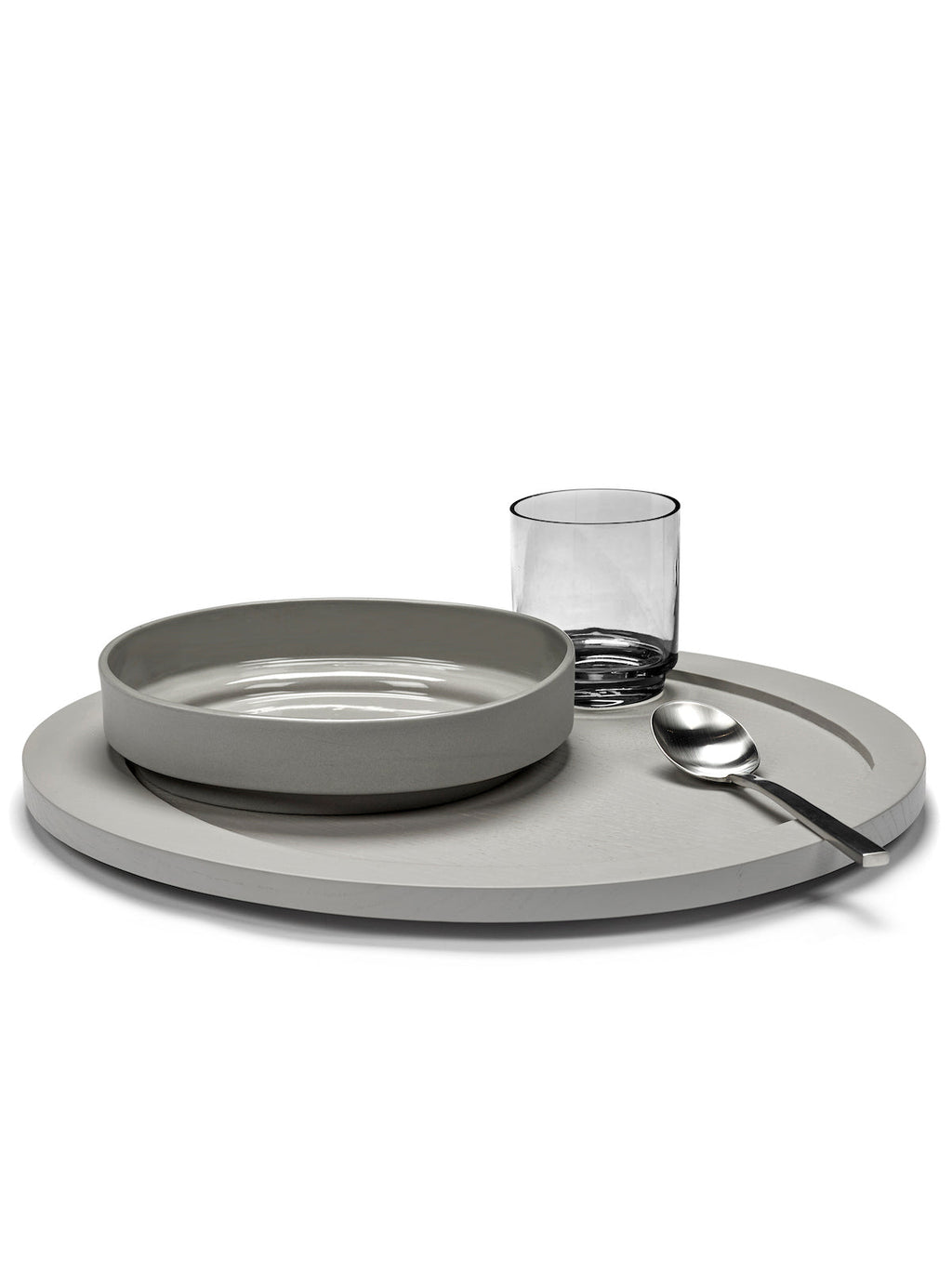 Lot De 4 Assiettes Haute - Gris Clair Inner Circle - By Maarten Baas