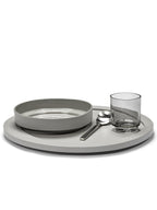 Lot De 4 Assiettes Haute - Gris Clair Inner Circle - By Maarten Baas