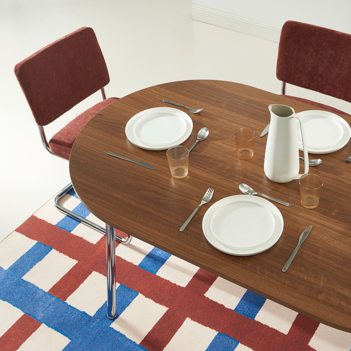 Vassi - Mesa de comedor - Efecto nogal
