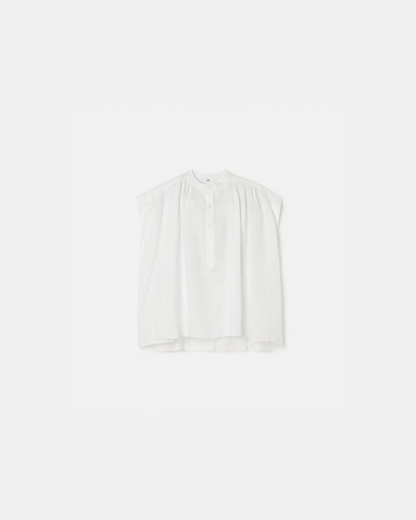 Chemise fluide en coton blanc_1