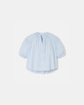 Flowing sky blue cotton blouse_1