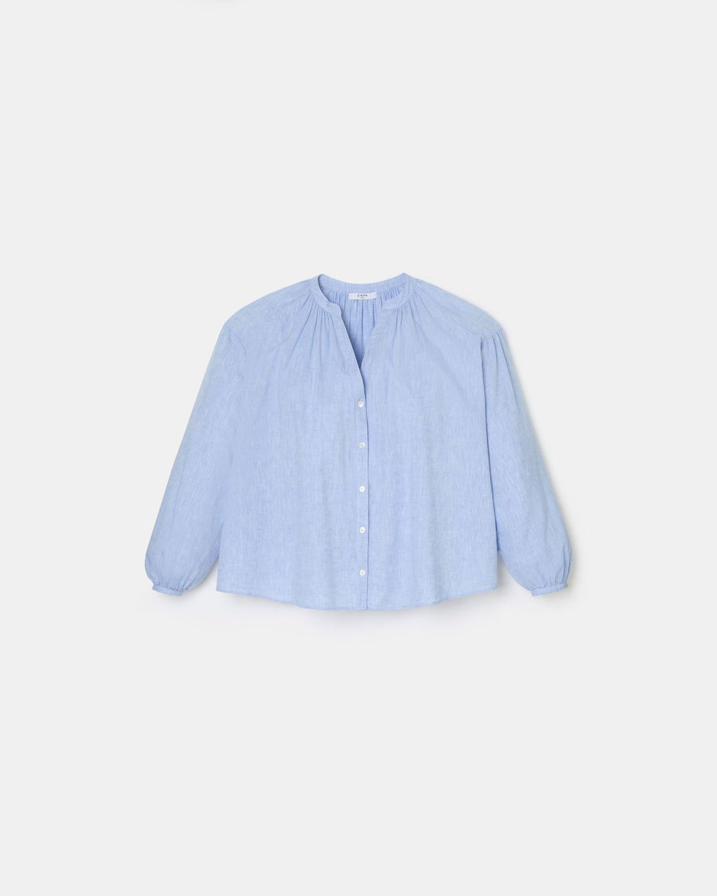 Fluid sky blue cotton shirt_5