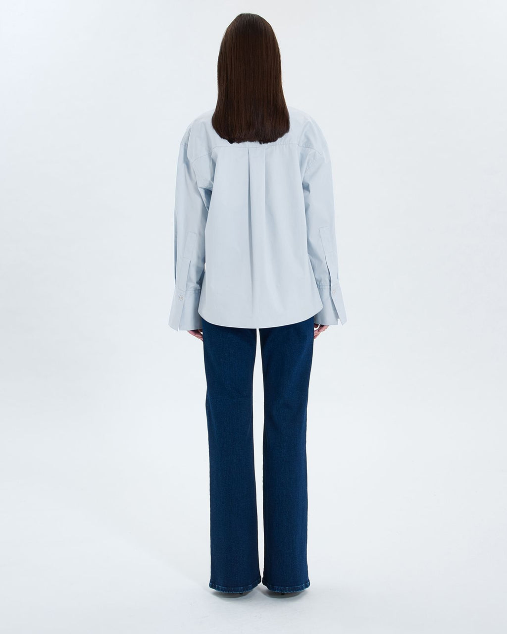 Chemise en popeline bleu ciel_3