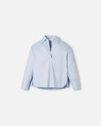 Chemise en popeline bleu ciel_5