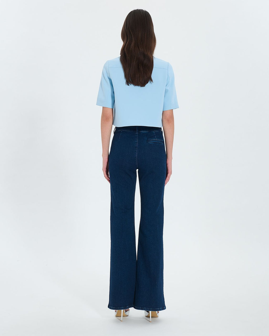 Short sky blue crepe shirt_3