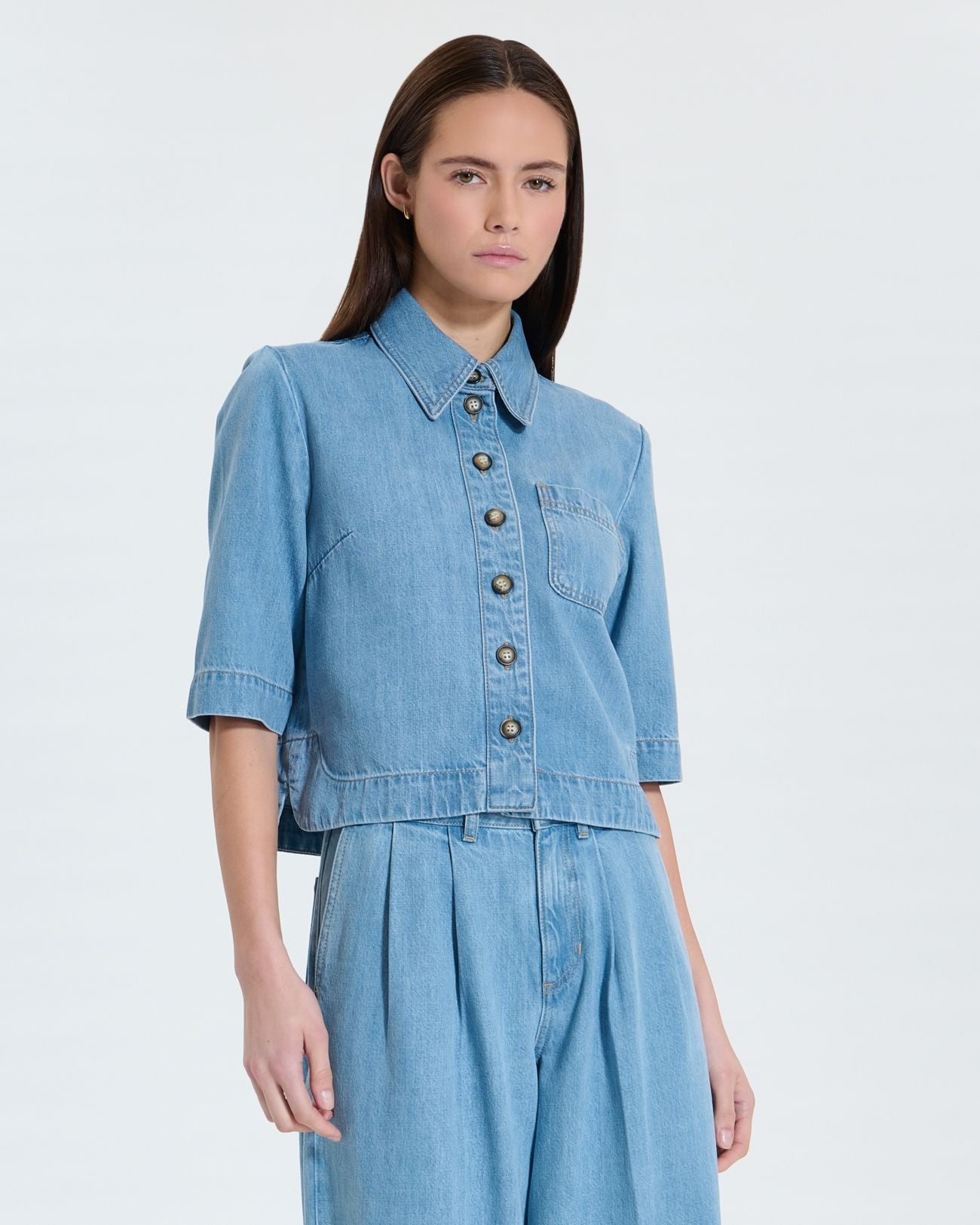 Chemise courte light blue_1