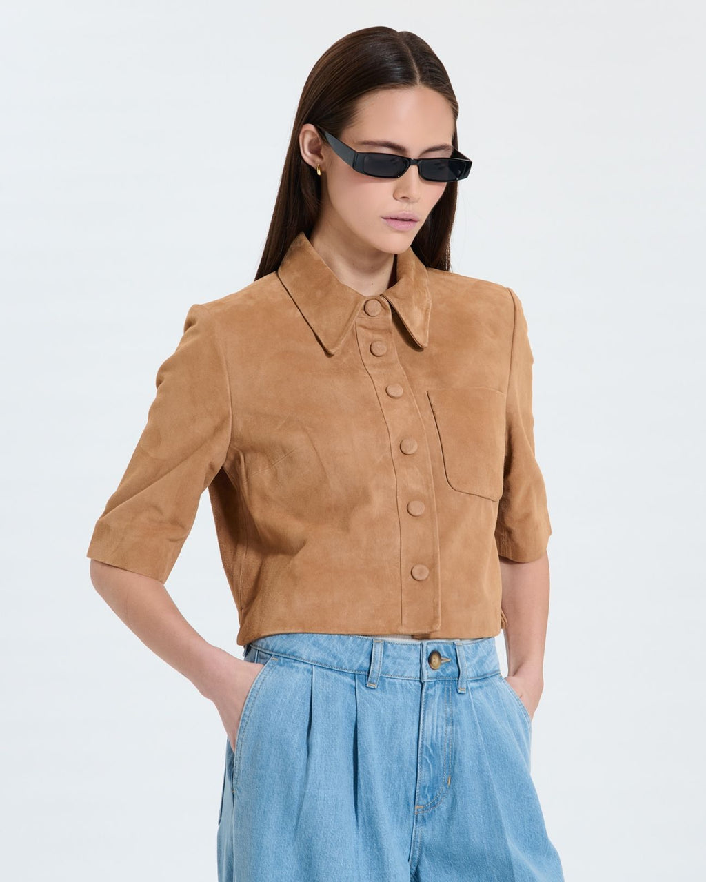 Chemise courte beige_1