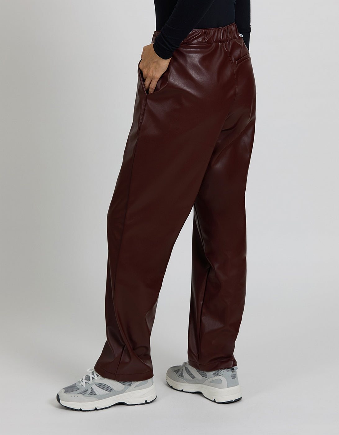 Pantalon Straight Venise - Burgundy - Femme