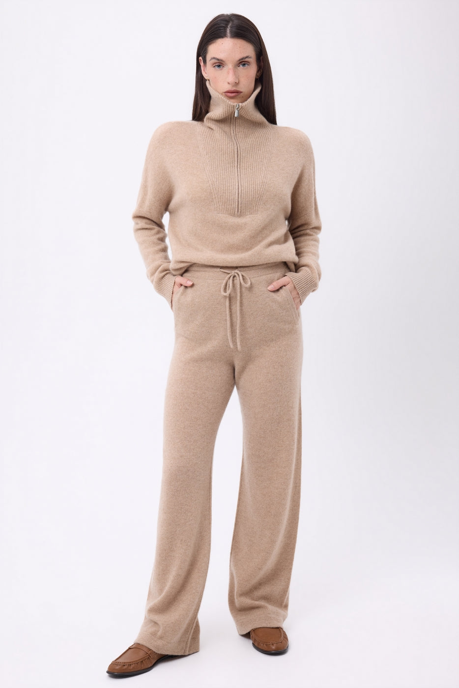 Pantalón Venecia - Beige crema - Mujer