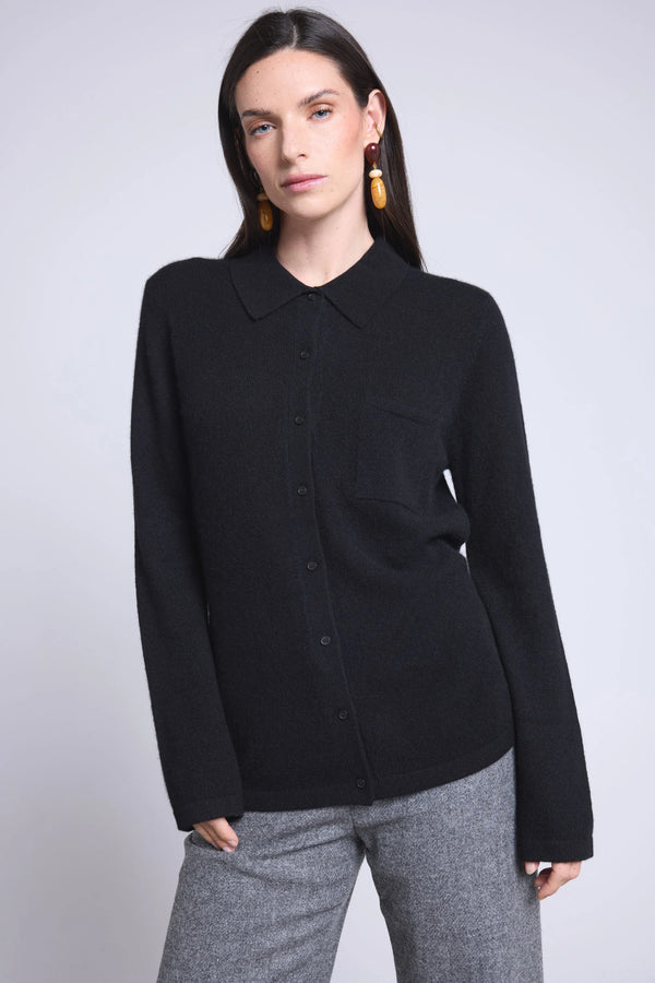 Camicia Abbottonata Donna Vera - Nero - Donna - 100% Cashmere