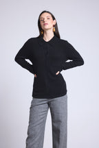 Chemise Boutonnee Femme Vera - Noir - Femme - 100% Cachemire