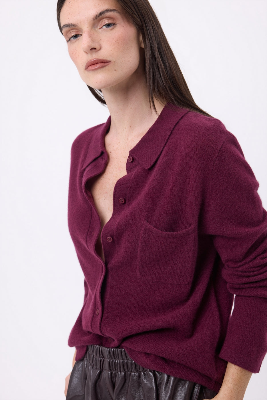 Camisa Vera - Lie-De-Vino - Mujer