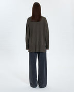 Long khaki sequined vest_3