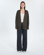 Long khaki sequined vest_4