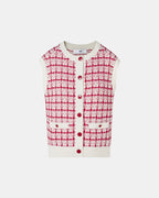 Gilet sans manches façon tweed bicolore_6