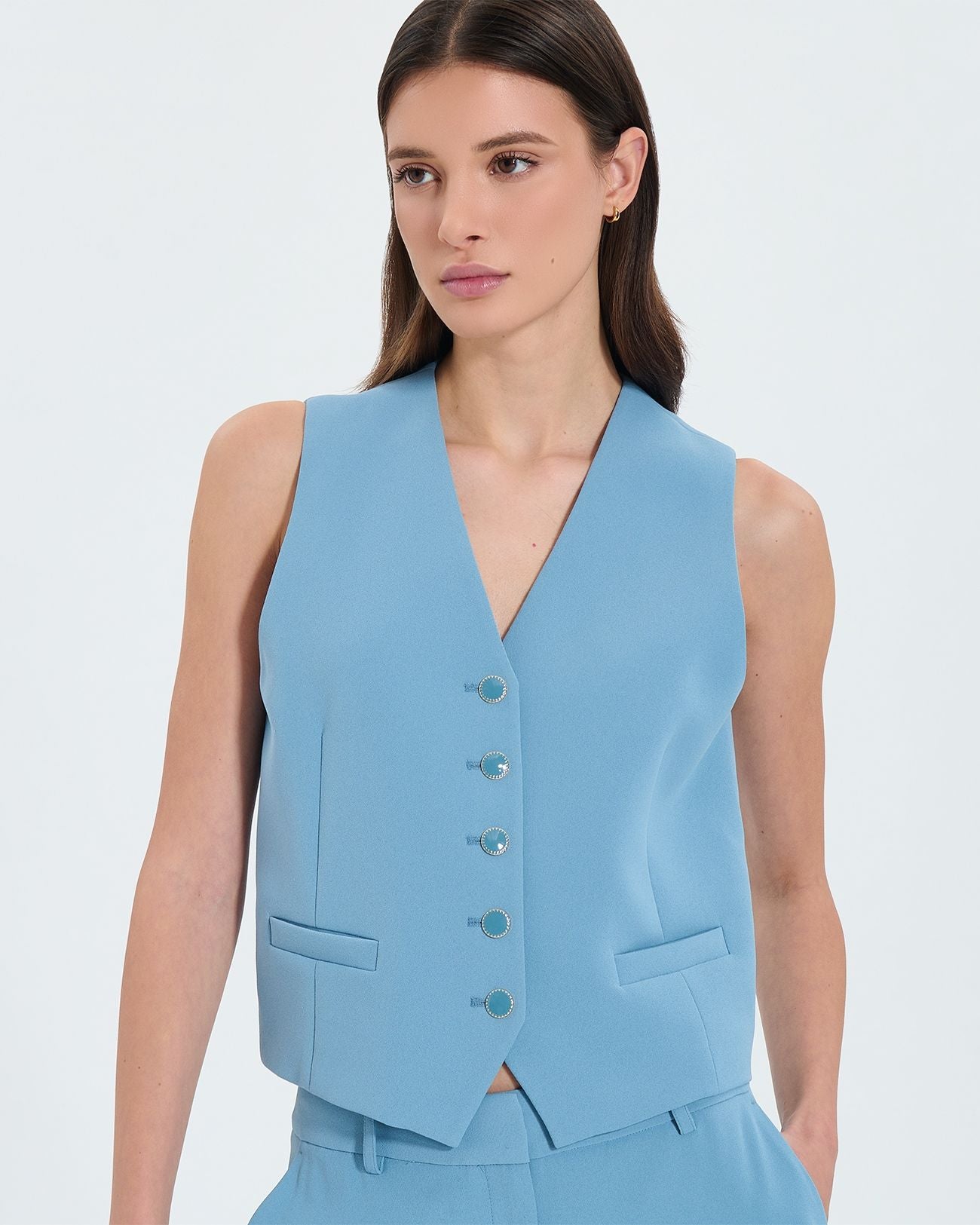 Blue sleeveless vest_1