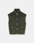Khaki sleeveless jacket_5