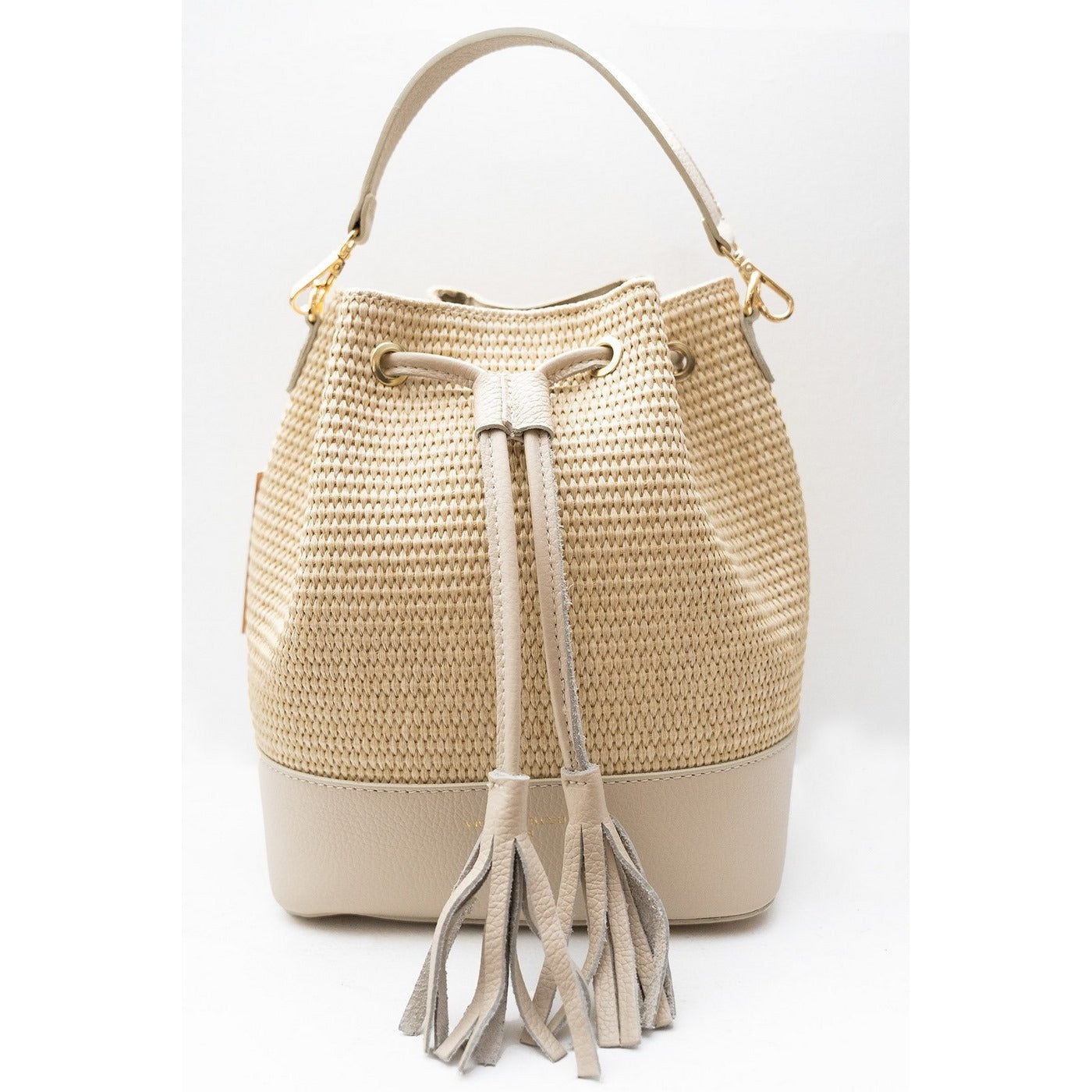 Cerise Raffia Crossbody Bag - Off-White