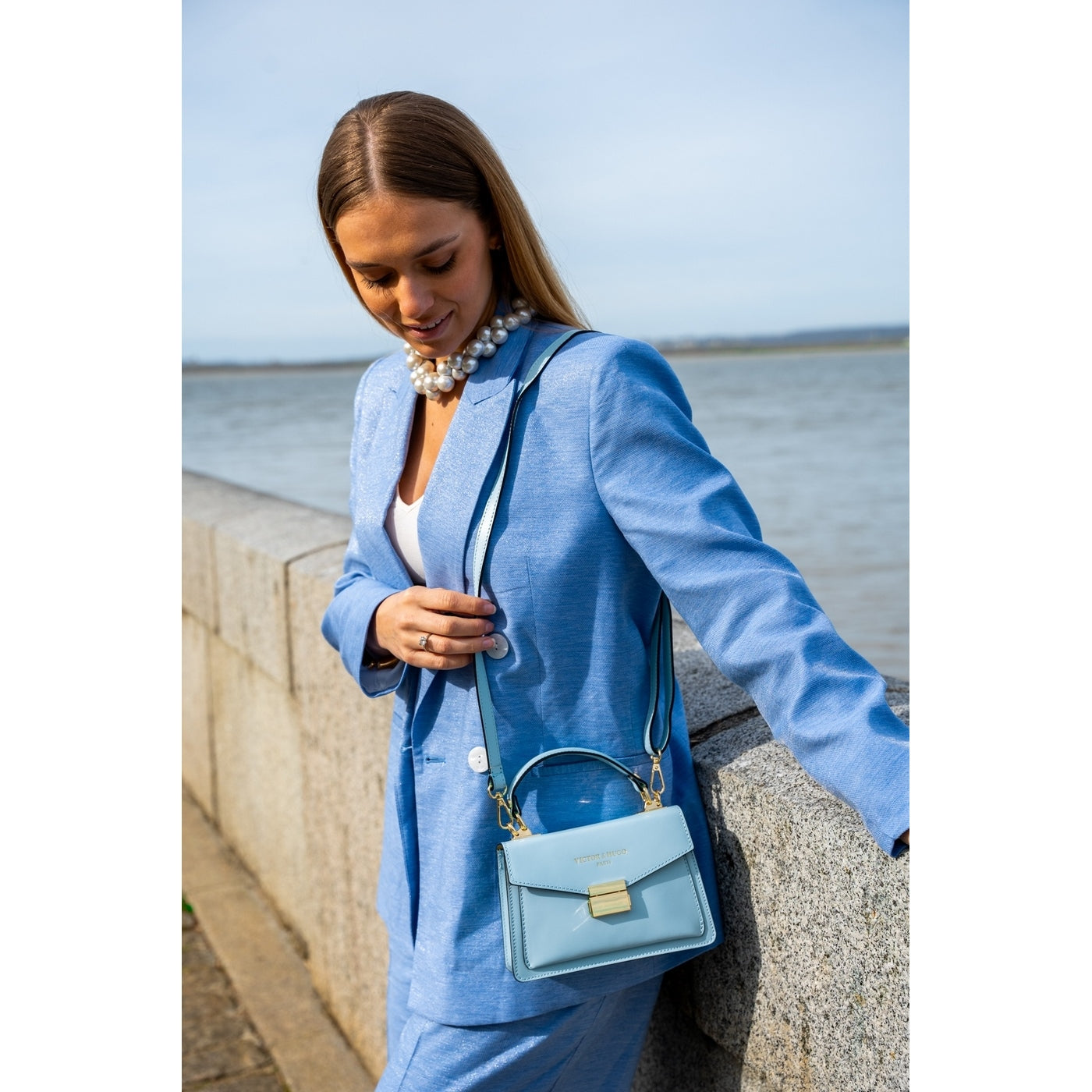 Sac A Bandouliere Leah - Bleu Ciel