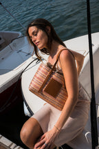 Azura Shoulder Bag - Cognac / Multi Bordeaux