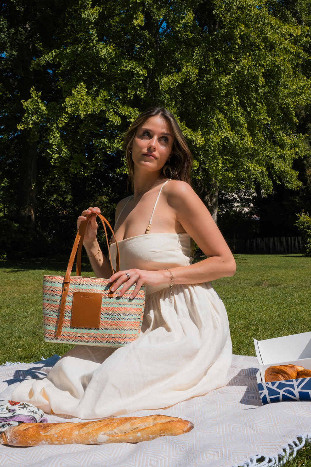 Sac A Bandouliere  Azura - Cognac / Multi Bleu