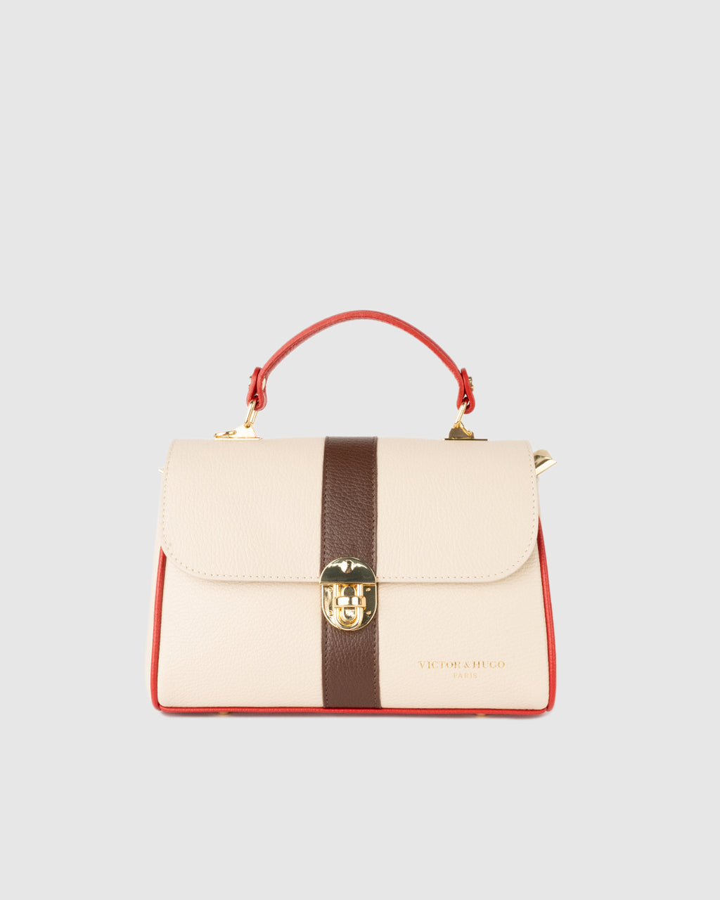 Sac A Bandouliere  Giverny - Marron + Beige + Rouge