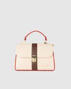 Sac A Bandouliere  Giverny - Marron + Beige + Rouge