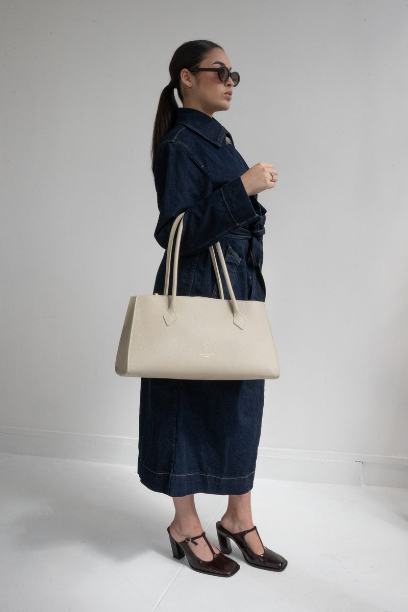 Sac Porte Epaule Oxa - Blanc Casse