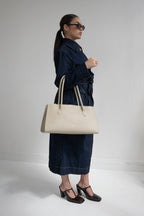 Sac Porte Epaule Oxa - Blanc Casse