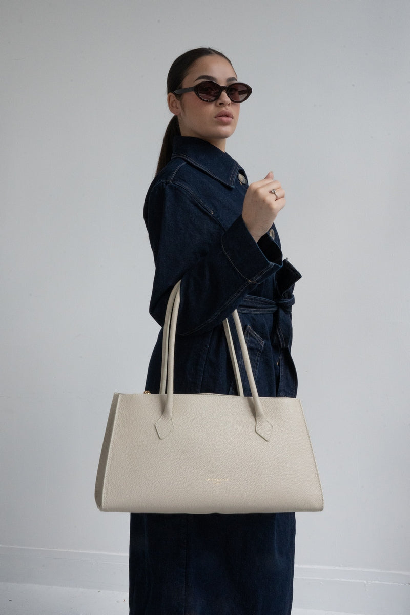Sac Porte Epaule Oxa - Blanc Casse