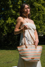 Sac A Main  Solea - Cognac / Multi Bleu