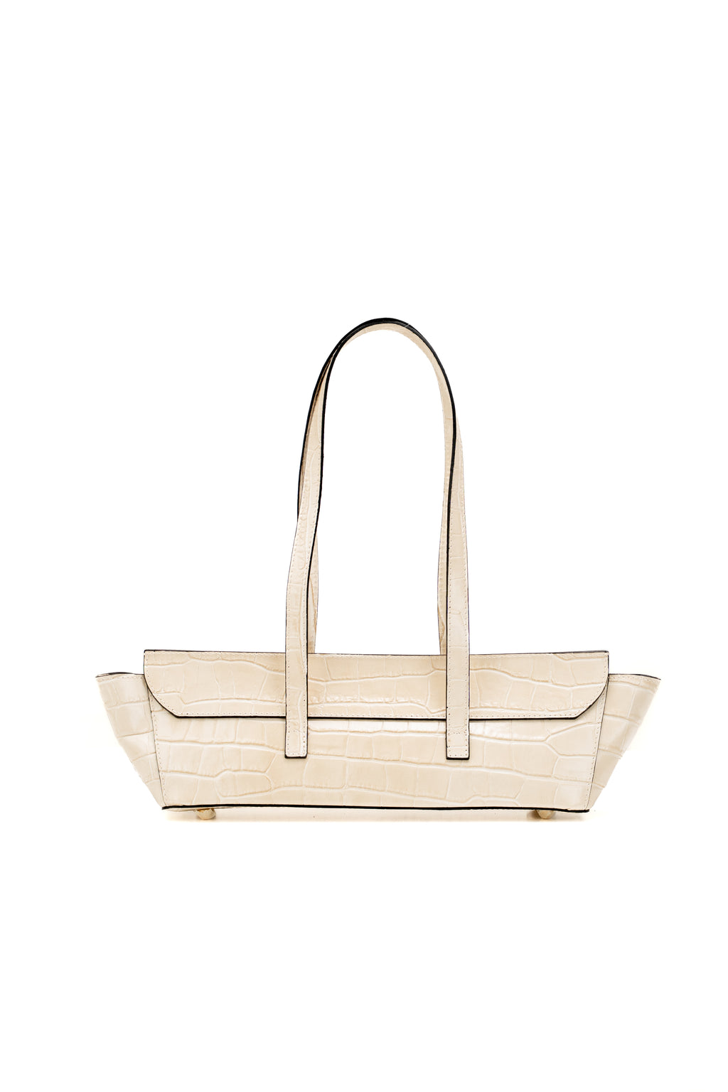Bolso de hombro Briana de cocodrilo - Beige