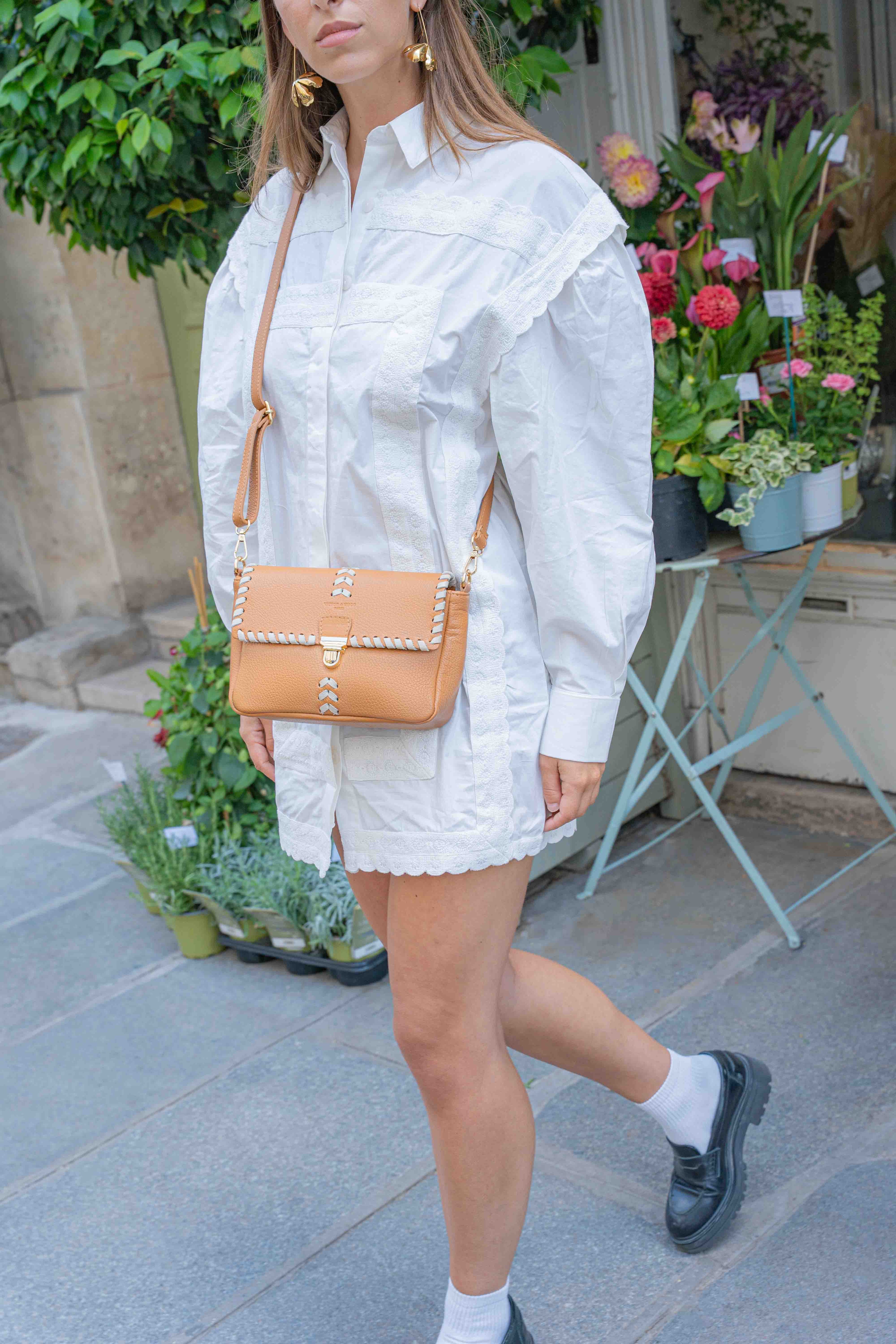 Rima Bolso De Hombro - Camel/Beige