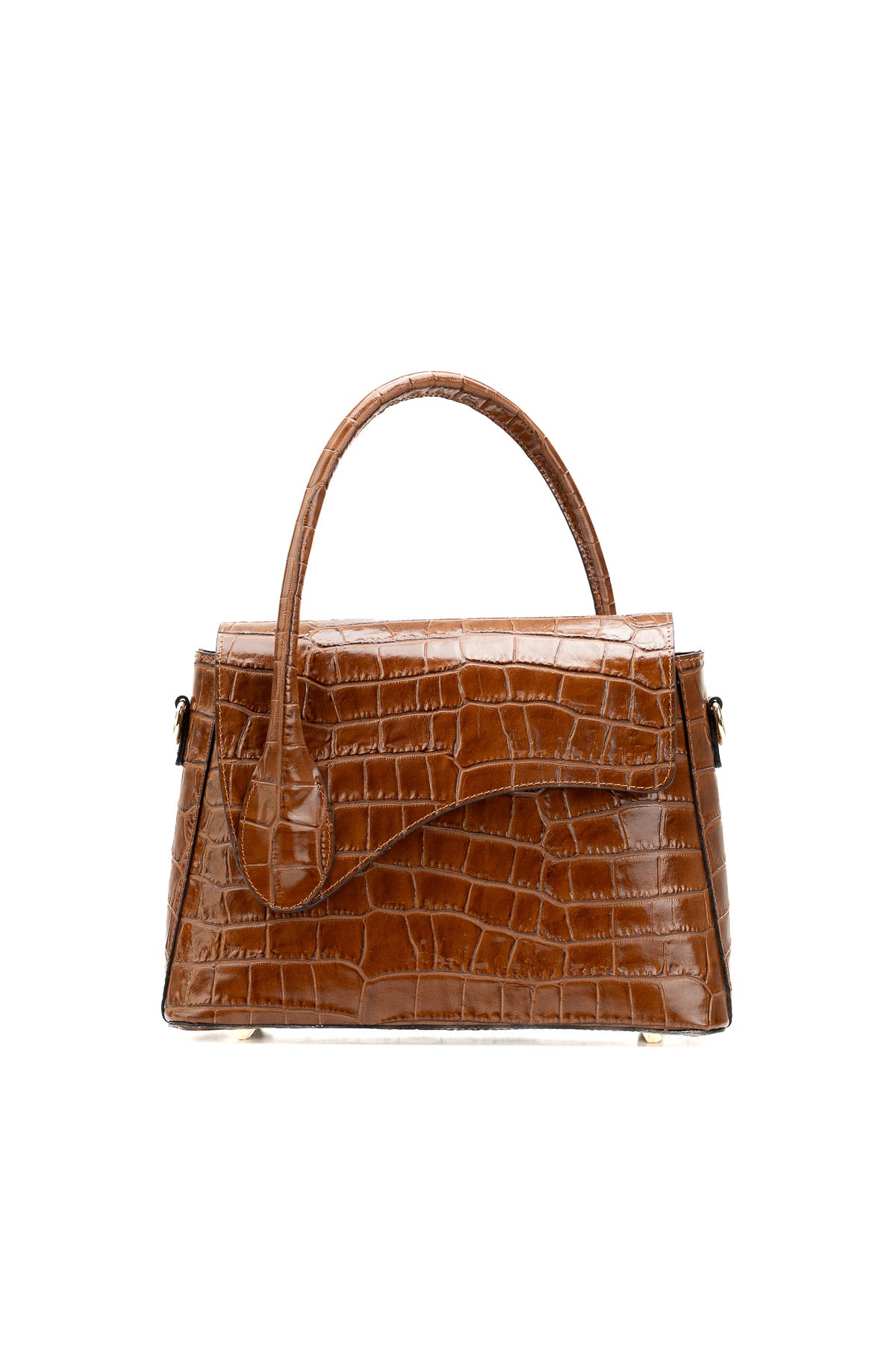Sac A Bandouliere Sonia Croco - Camel