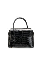 Sac A Bandouliere Sonia Croco - Noir