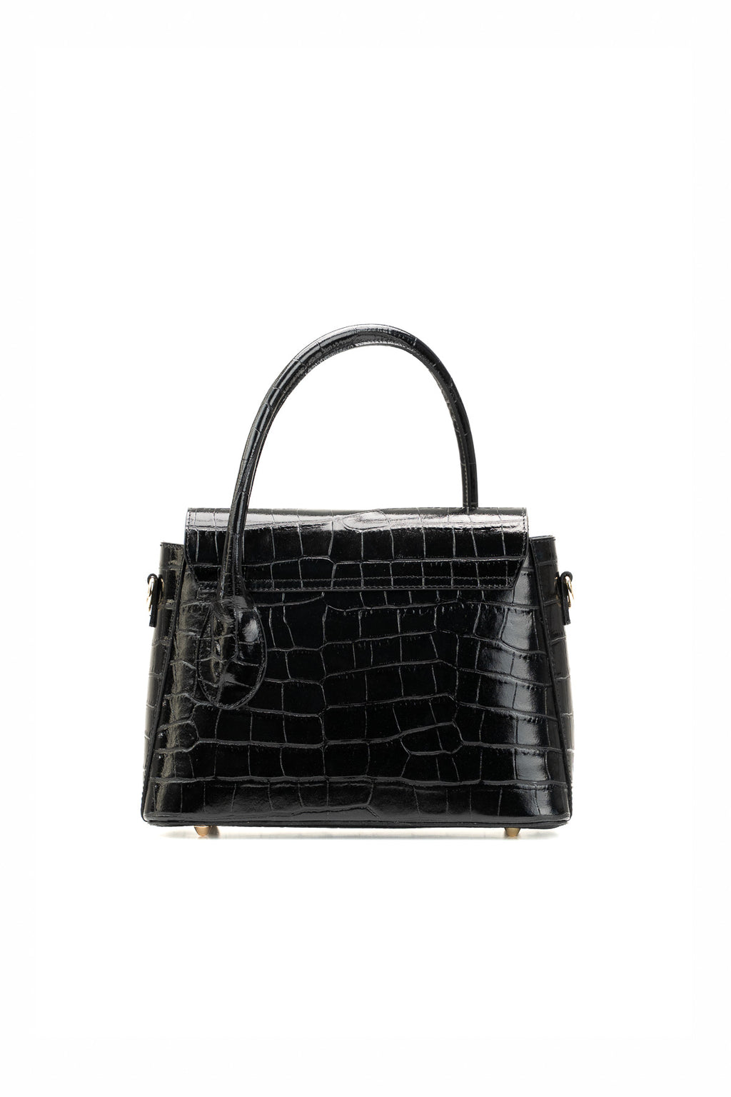 Sac A Bandouliere Sonia Croco - Noir