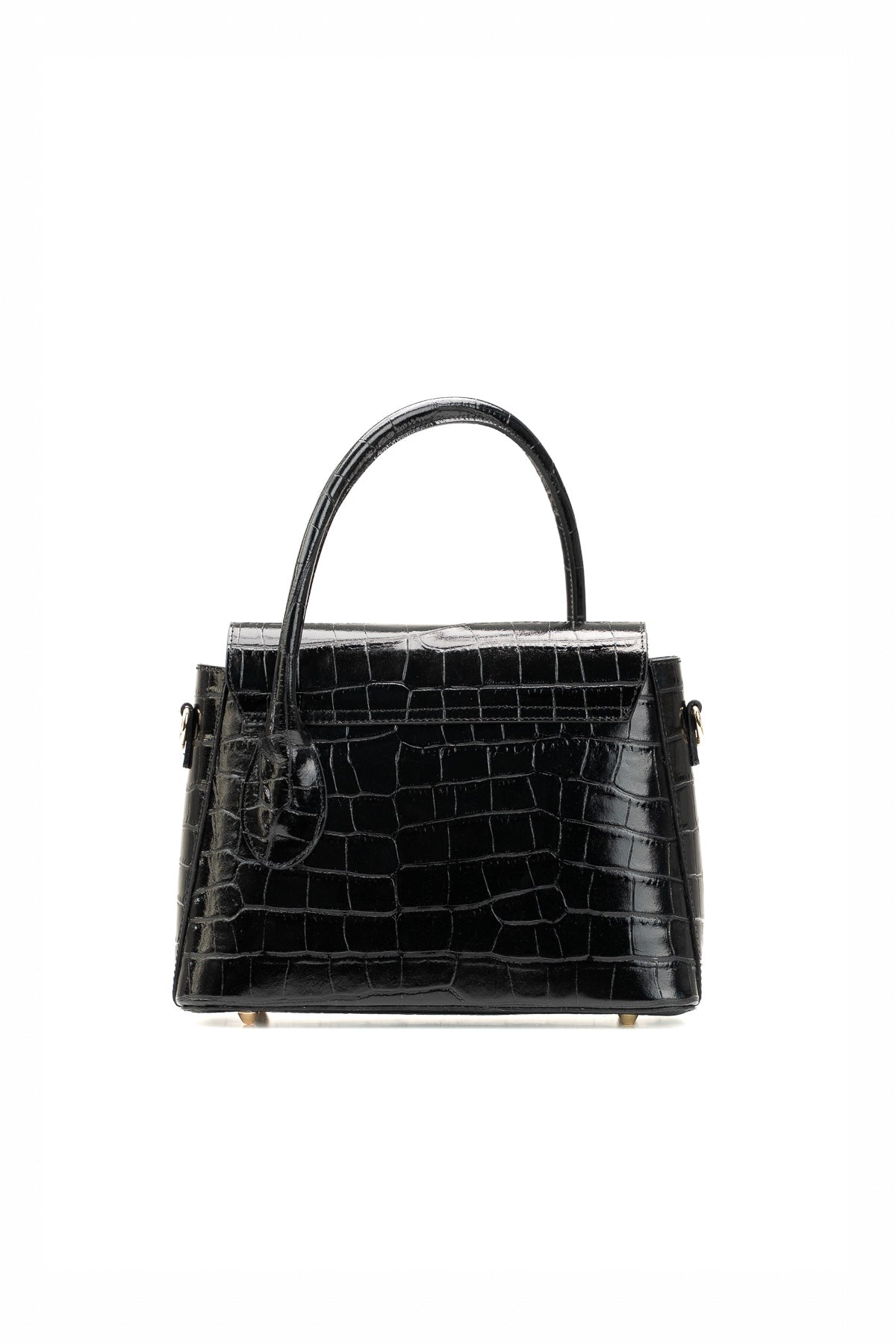 Sac A Bandouliere Sonia Croco - Noir