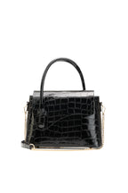 Sac A Bandouliere Sonia Croco - Noir