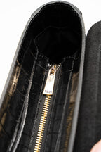 Sac A Bandouliere Sonia Croco - Noir