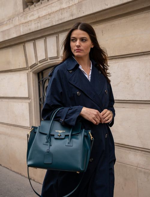Bolso de mano - Azul Pato - Mujer