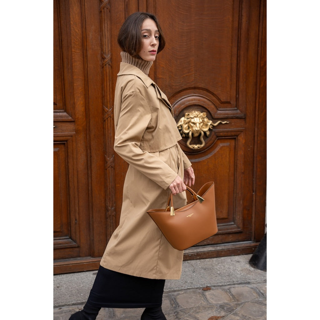Bolso De Mano Lety - Camel Oscuro