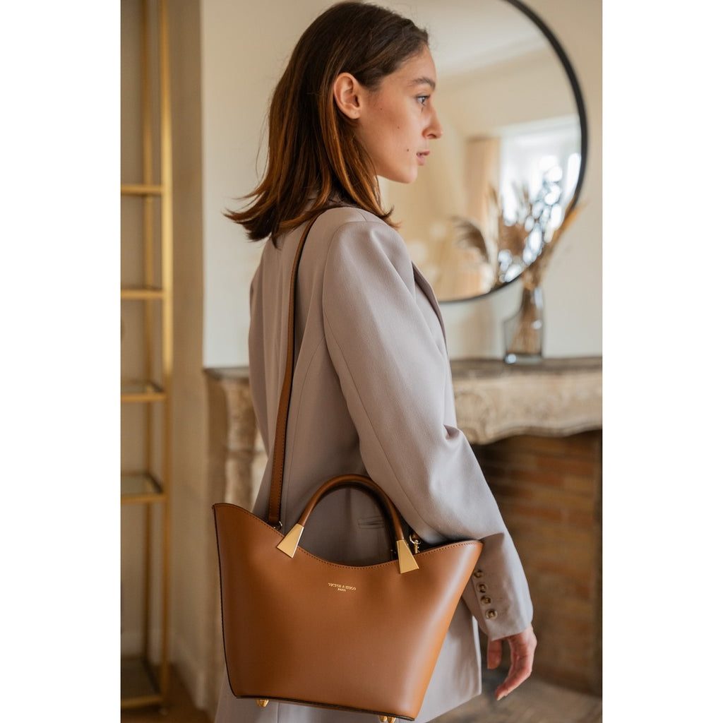 Bolso De Mano Lety - Camel Oscuro