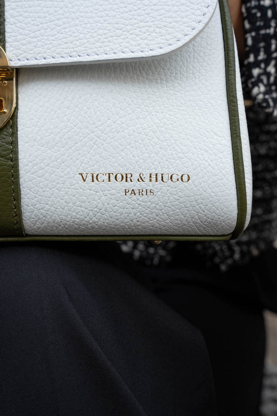 Sac A Bandouliere Giverny - Blanc/ Vert Bouteille